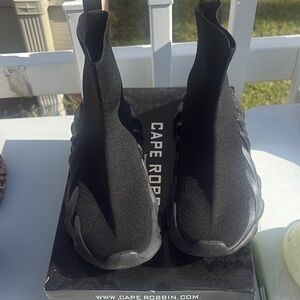 Cape Robbin Black High-Top Sneakers